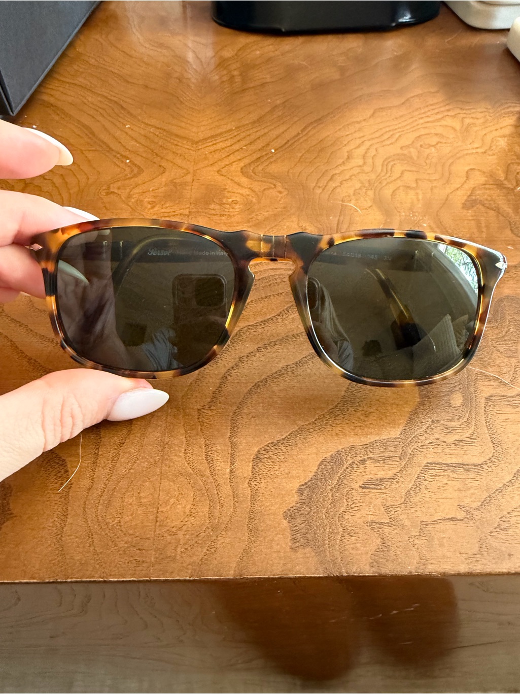Persol Square Frame Sunglasses - Brown Lenses -Wide